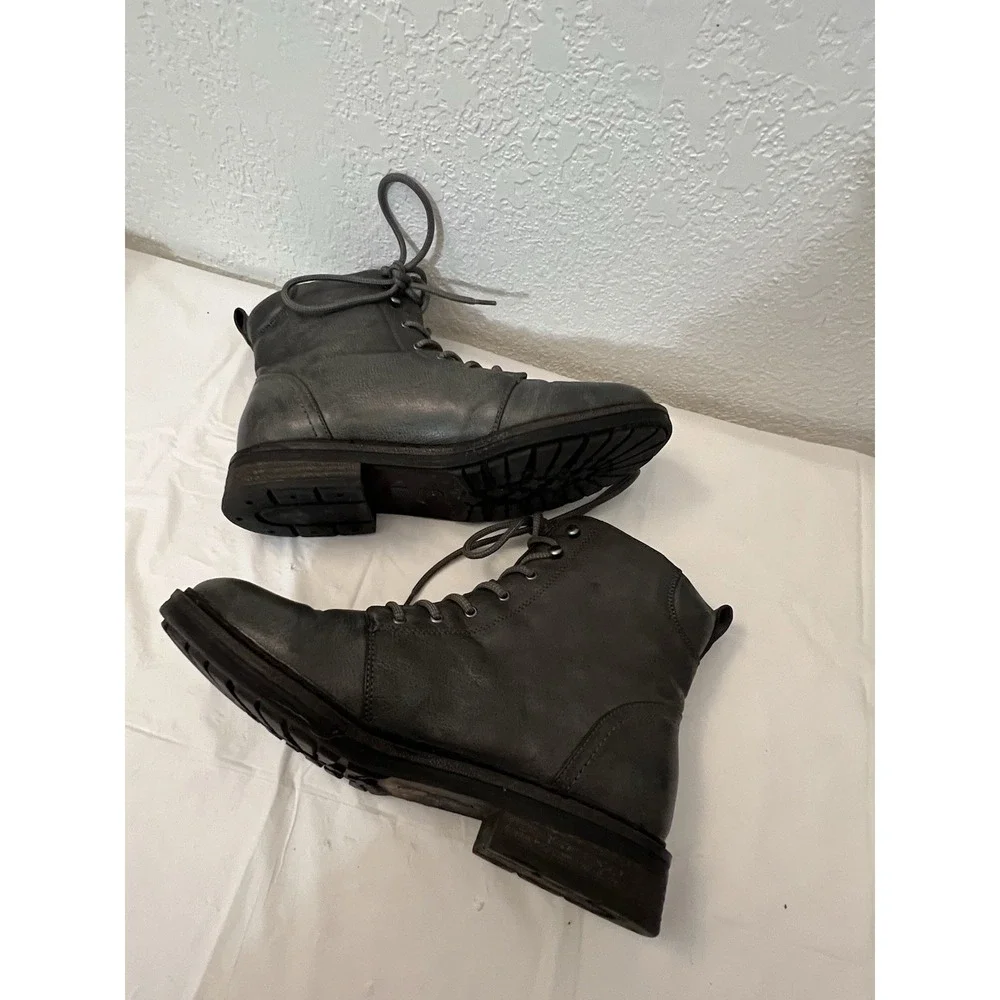 Baretraps‎ AMYSUE Womens Boots Gray Size 9.5M Side Zip Moto Biker Ankle